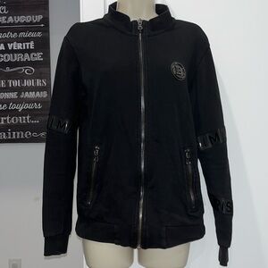 Balmain Paris Black Logo Zip Jacket